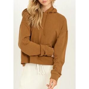 Double Zero Boxy Hoodie Size L Brown NWT